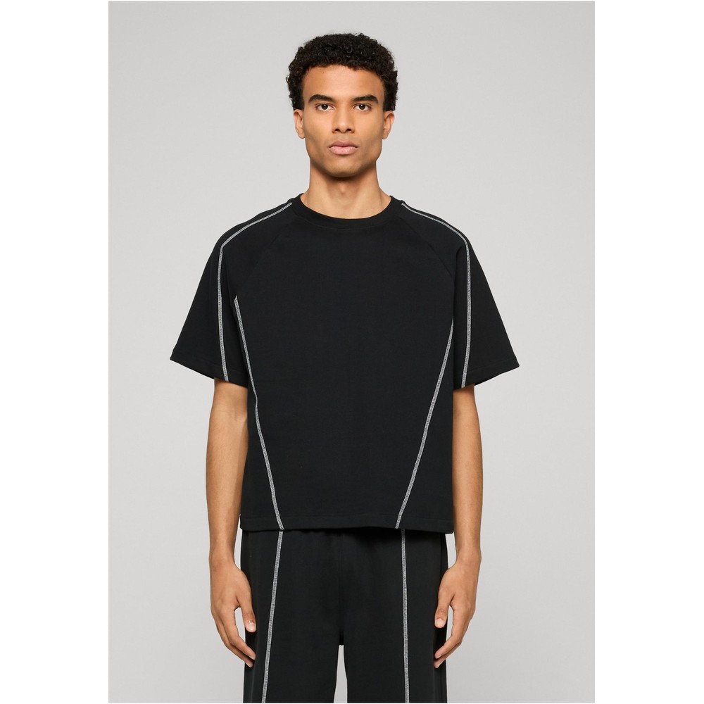 Urban Classics - Contrast Seam Peached Heavy Tshirt Homme - Noir